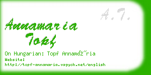 annamaria topf business card